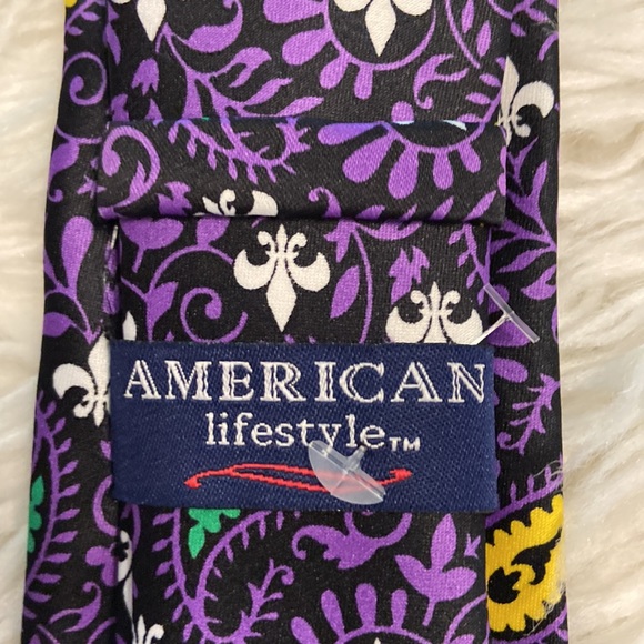 American Lifestyle Man Tie with Lapel Pin brand new color purple - Picture 5 of 11